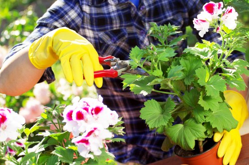 Gardeners Arnos Grove team separating green waste for recycling