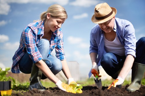 Gardeners in Arnos Grove improving a front garden