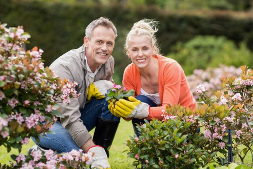 Insurance-backed gardeners in Arnos Grove completing a safe garden project